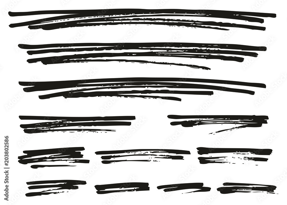 custom made wallpaper toronto digitalPen Strokes Bold Grunge Line & Background Set 10