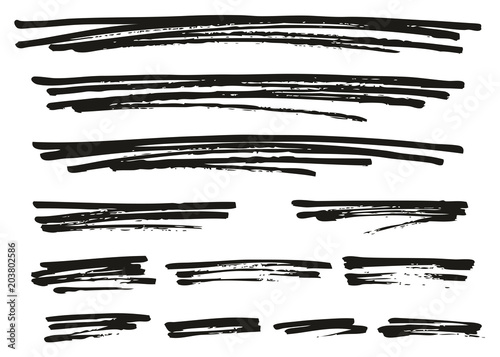 Wallpaper Mural Pen Strokes Bold Grunge Line & Background Set 10 Torontodigital.ca