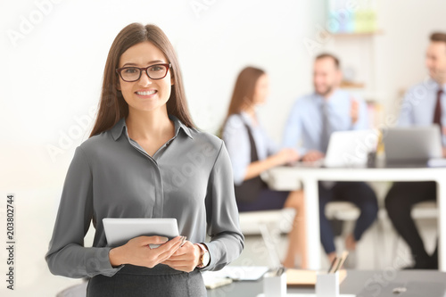 Young smiling businesswoman...