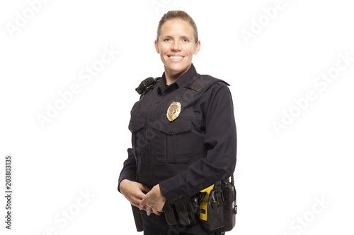 Murais de parede Happy female police officer