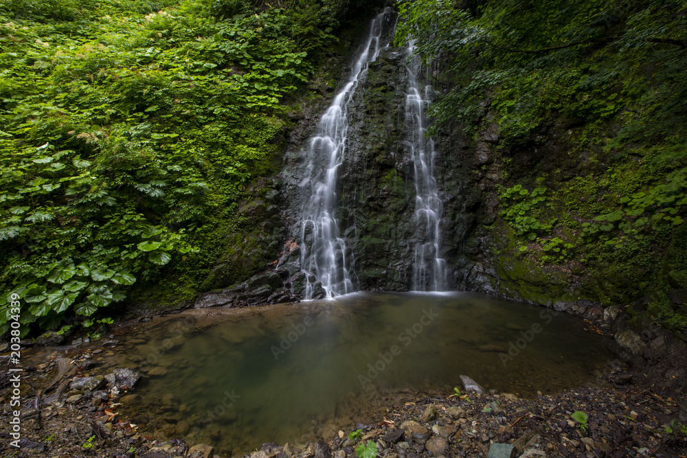Obraz premium Double waterfall Artvin Turkey