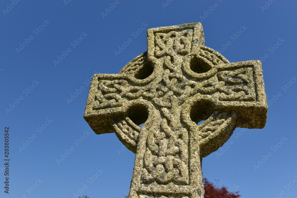 Celtic cross, U.K.
Graveyard stone. Celtic cross, U.K.
Graveyard stone.