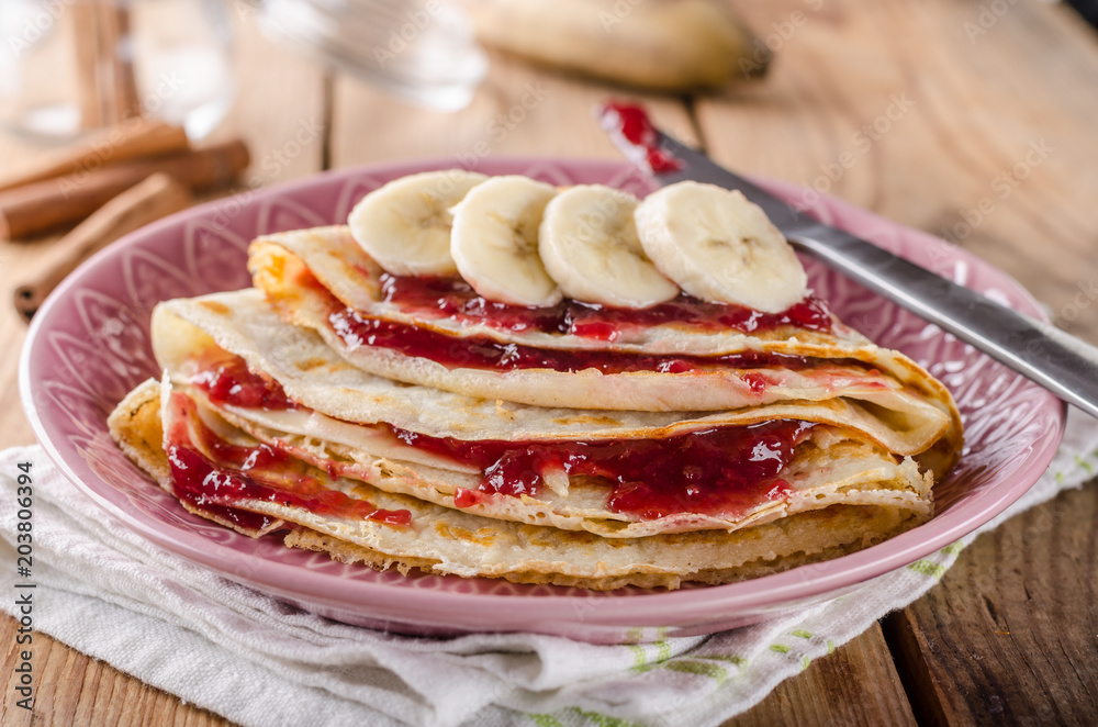 Crepes bio homemade, food photography, delish dessert Crepes bio homemade, food photography, delish dessert