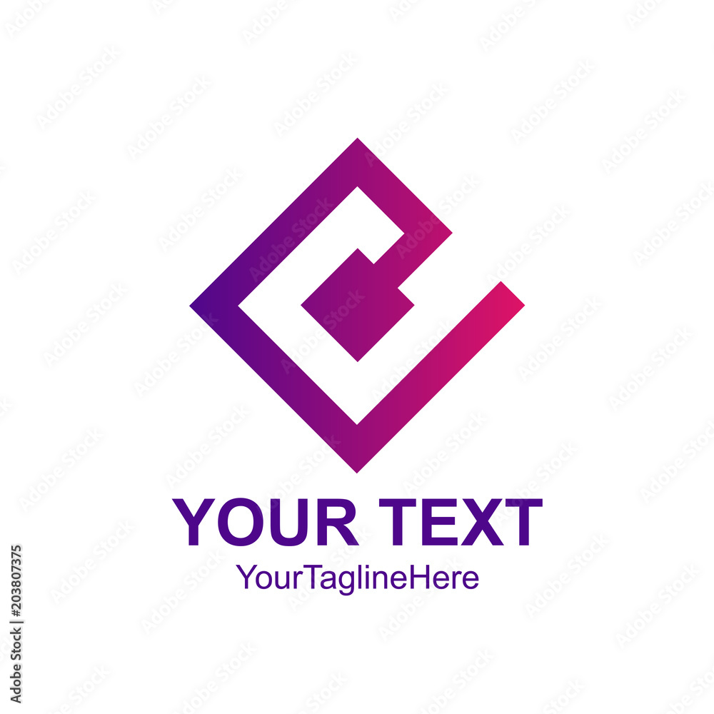 Square letter C logo design template element Square letter C logo design template element