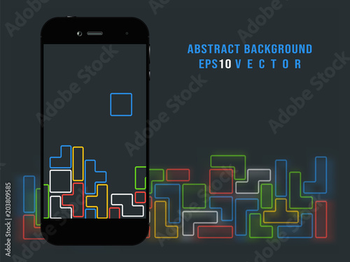 Smartphone on old video game background