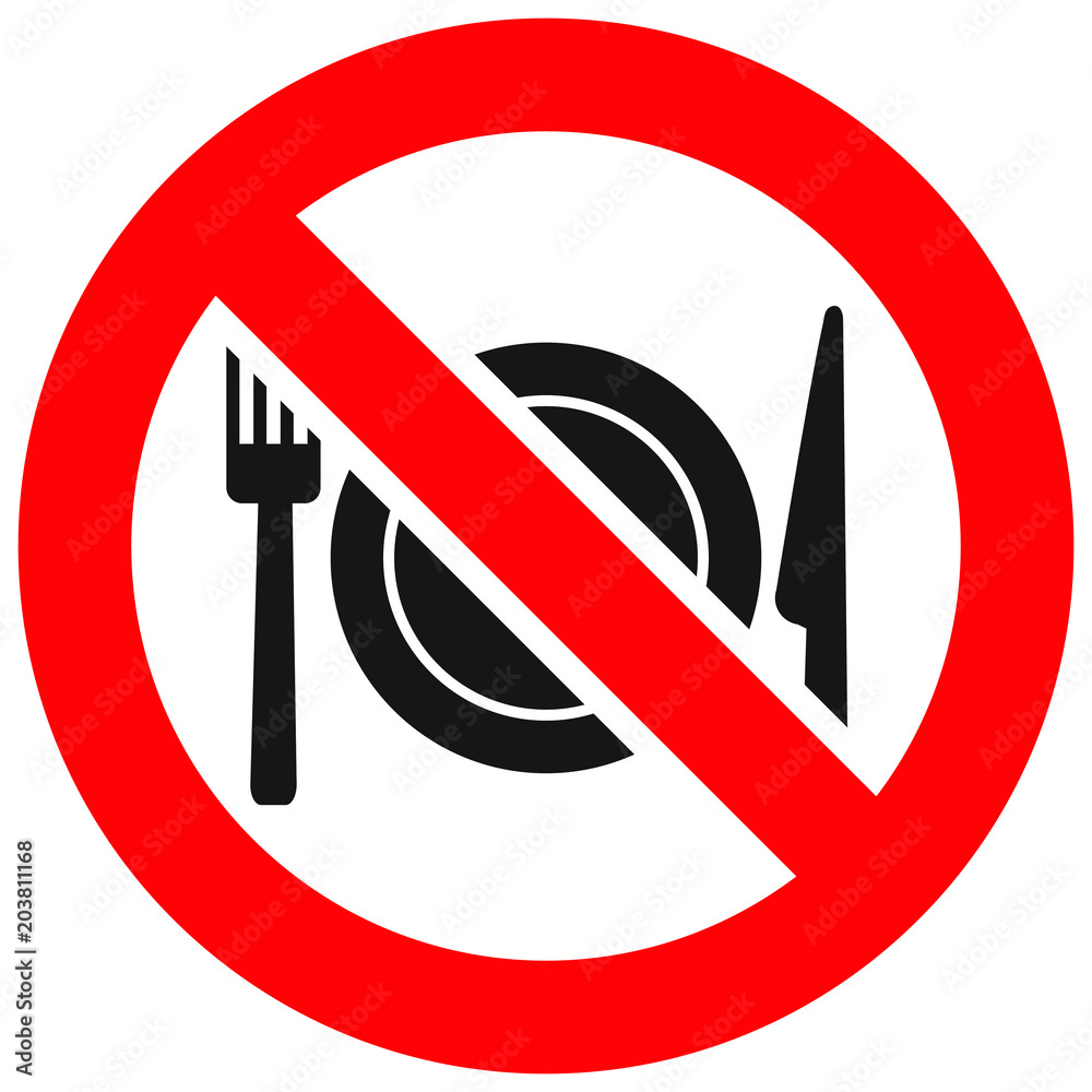 No Eating Sign Meaning