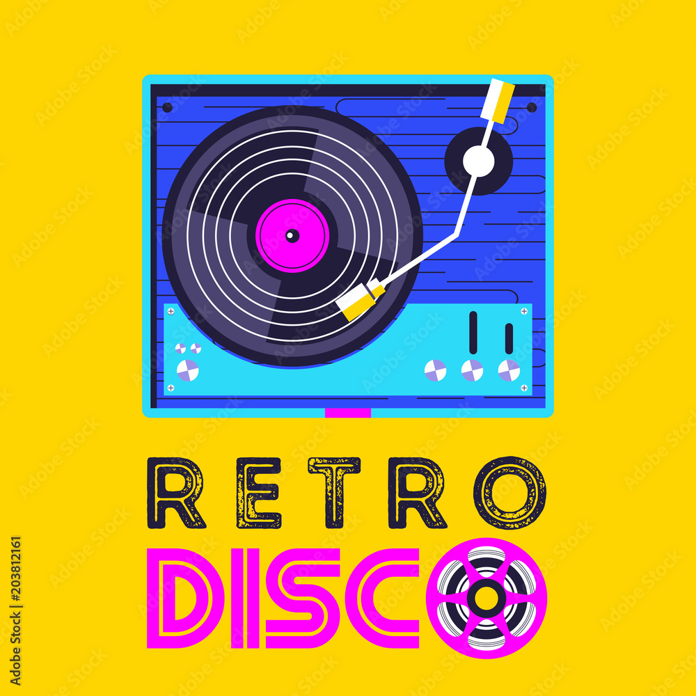 Obraz premium Retro music. Vector illustration.
