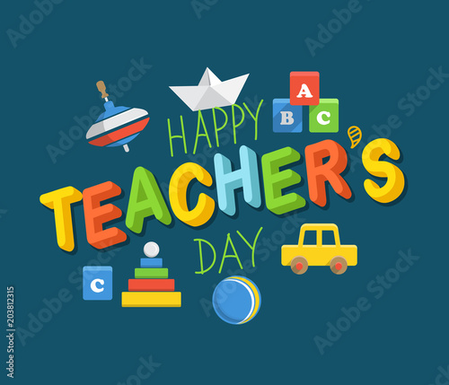 Happy Teachers Day. Vector illustration