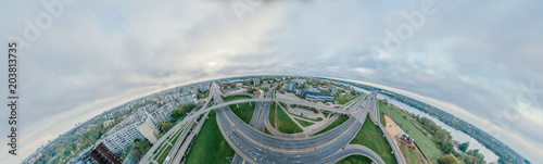 Summer Riga city 360 VR Drone picture for Virtual reality, Drone Panorama