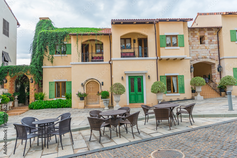 Fototapeta premium Toscana valley theme town italy style,pakchong,nakhonratchasima,thailand