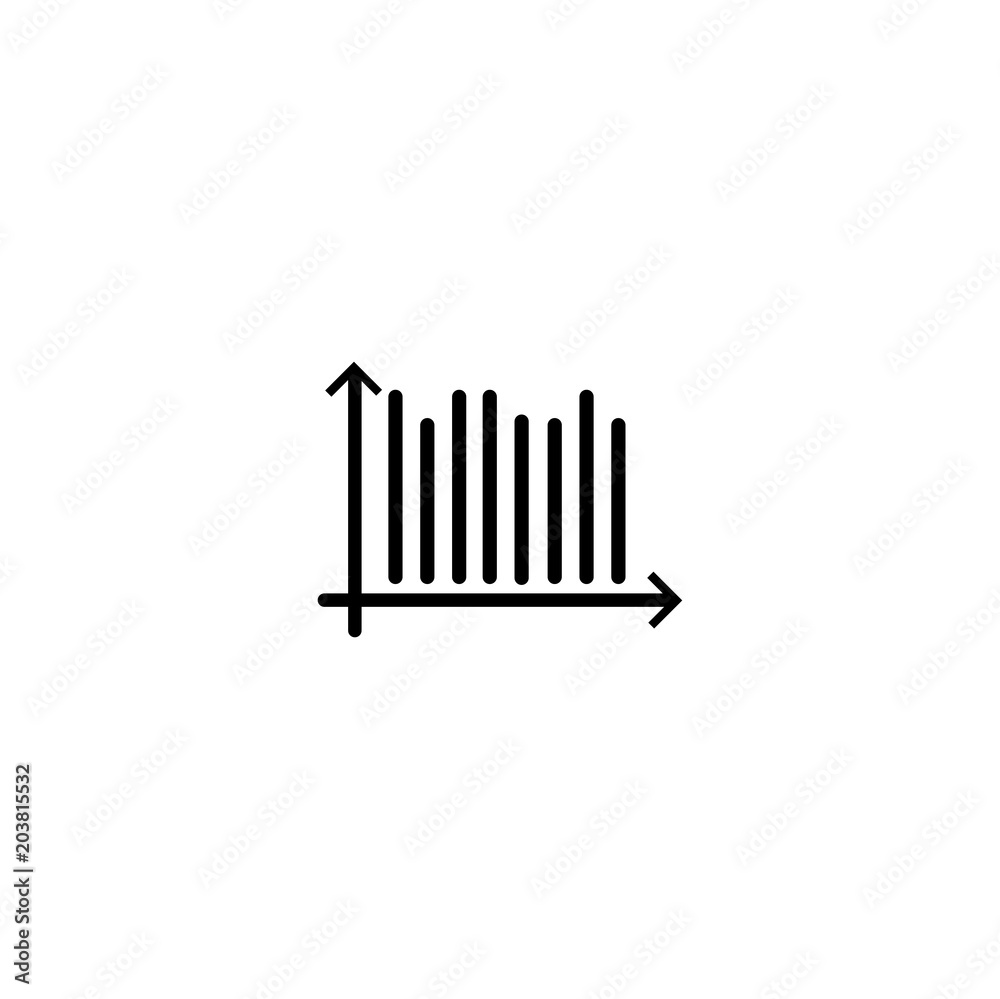 line graph icon. sign design