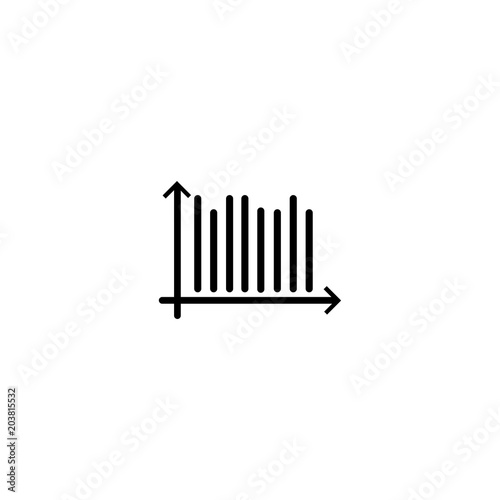 line graph icon. sign design