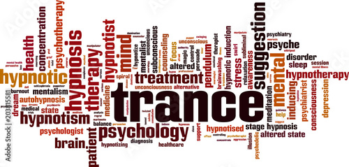 Trance word cloud