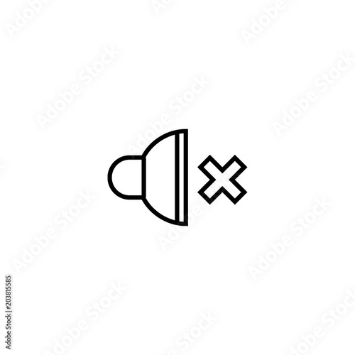 no sound icon. sign design