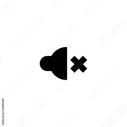 no sound icon. sign design