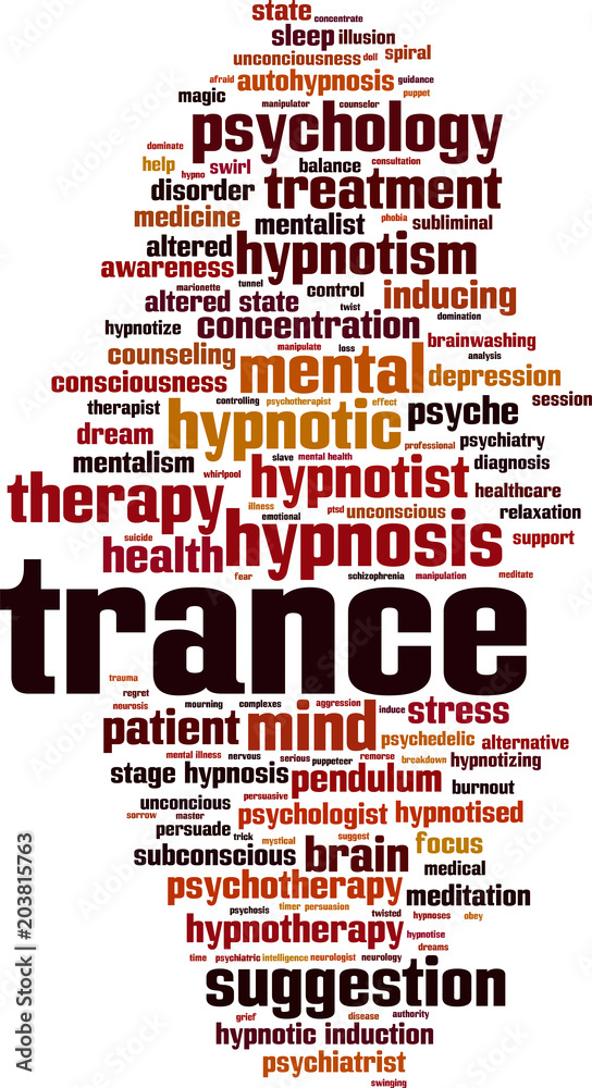 Trance word cloud