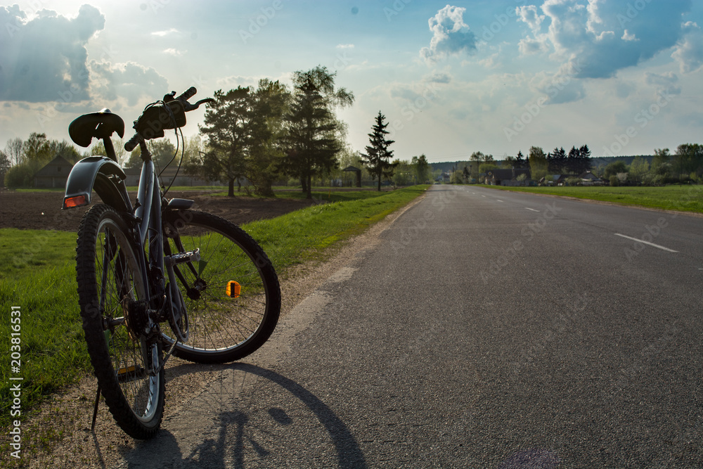 Fototapeta premium bicycle on the road