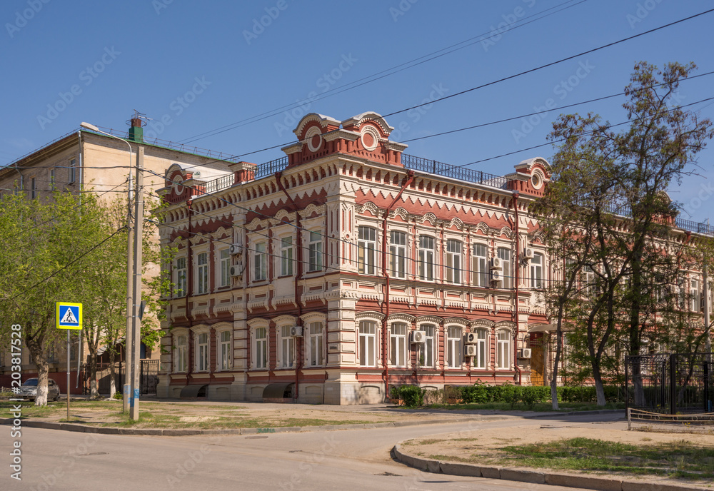 Volgograd. Russia - May 6, 2018. The building is built in the 19th century. Committee of Education, Science and Youth Policy of the Volgograd Region in the Voroshilovsky District of Volgograd