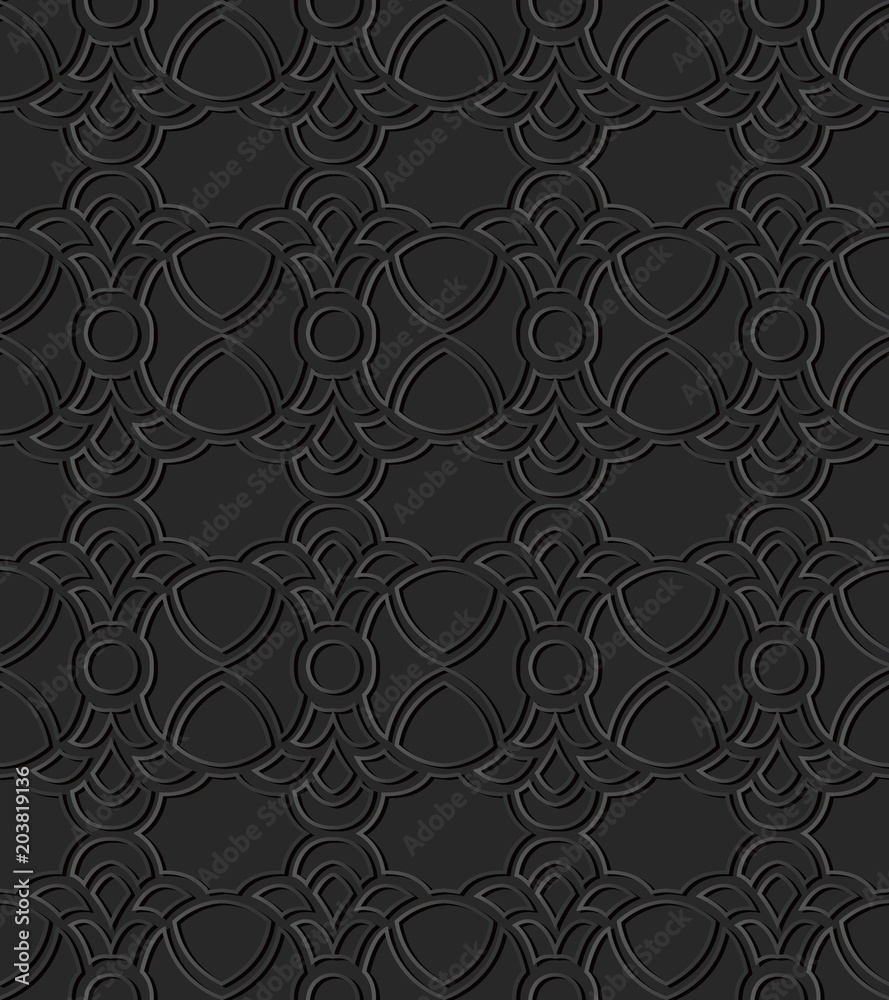 3D dark paper art Curve Round Cross Crest Frame Chain 3D dark paper art Curve Round Cross Crest Frame Chain