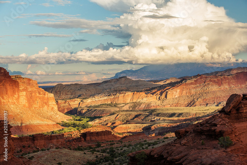 Spectacular landscapes of Capitol reef National park in Utah  USA