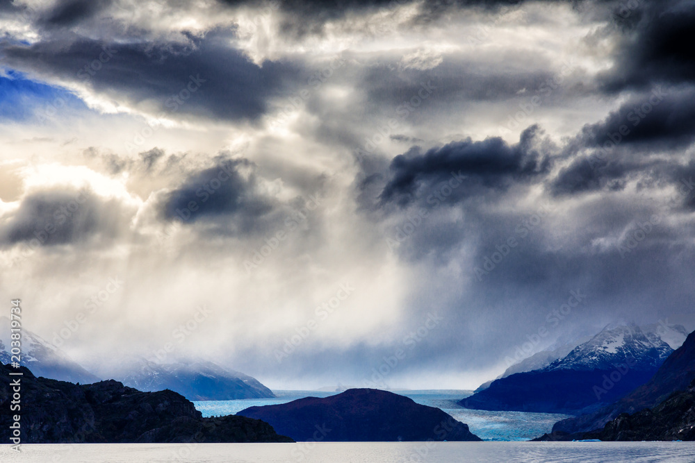 Storm over the Grey lake