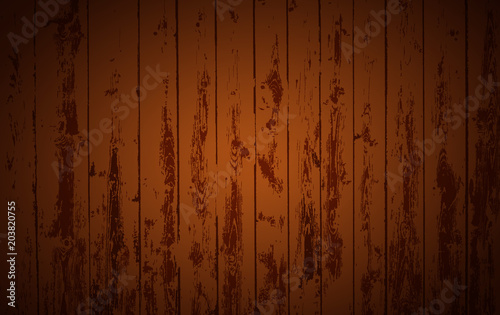 Brown wooden planks, table floor surface. Cutting chopping board. Wood texture. Vector illustration.
