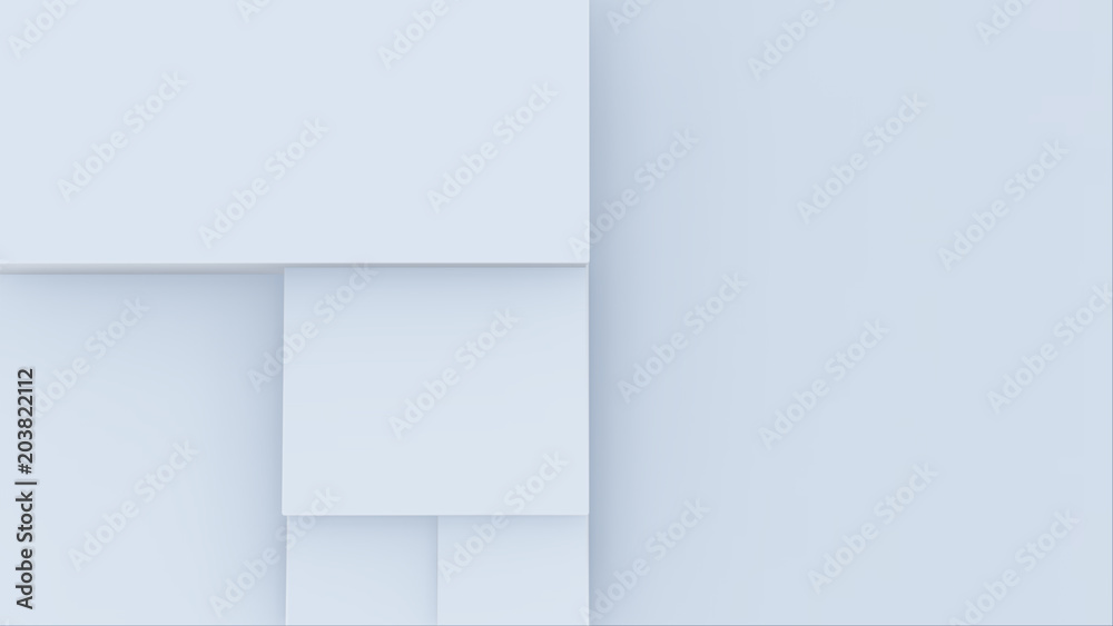 3D Rendering Rectangular White Background 3D Rendering Rectangular White Background