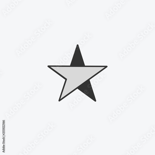 Star isolated flat web mobile icon. Vector graphic illustration. Logotype, logo © subjob