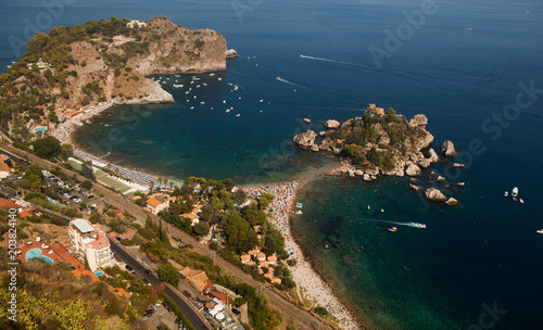 Isola bella island in Taormina, Sicily, Italy.