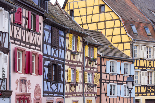 Amazing traditional old houses in a small town Colmar in France
