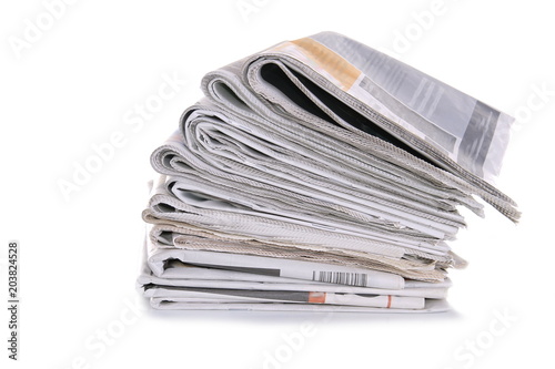news paper sitting on a table no people stock photo