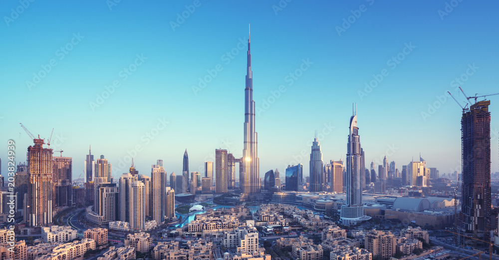 Obraz premium Panoramę Dubaju, Zjednoczone Emiraty Arabskie