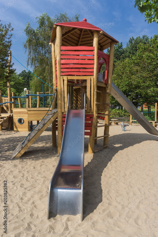 Children´s playground with a slide Children´s playground with a slide