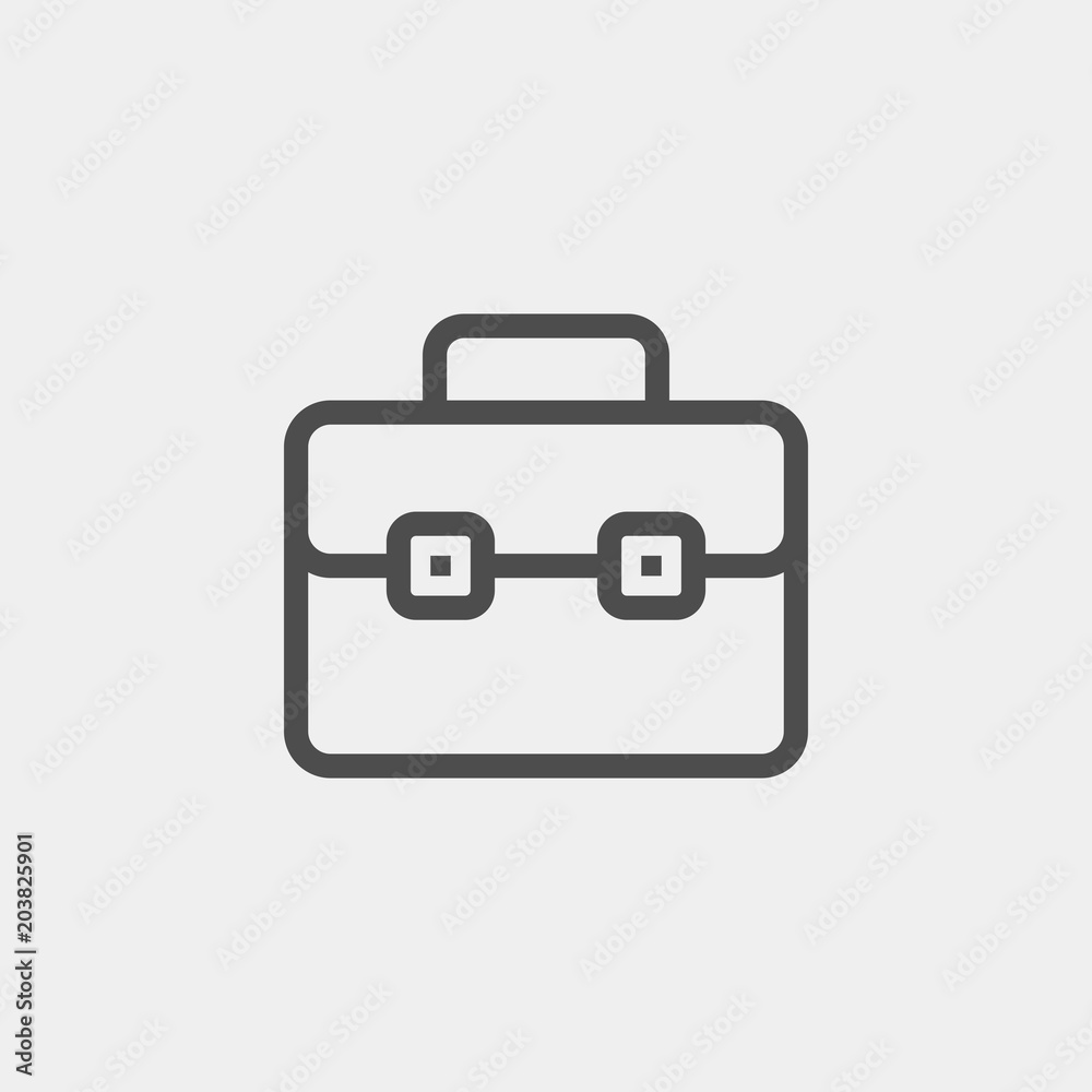 Briefcase flat vector icon. School bag flat vector icon Briefcase flat vector icon. School bag flat vector icon
