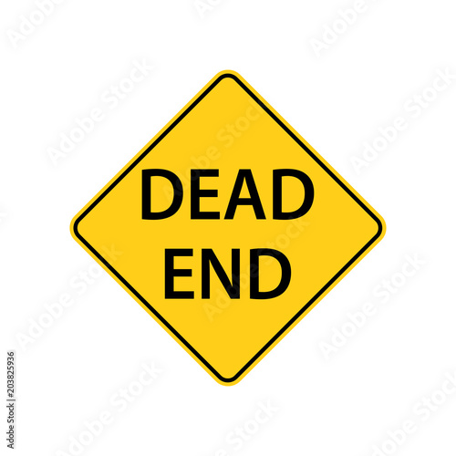 Wallpaper Mural USA traffic road signs.this road or street terminates ahead.vector illustration Torontodigital.ca