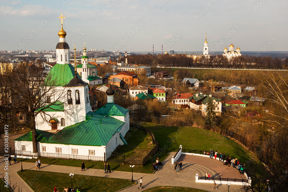 The view of Vladimir from high angle.