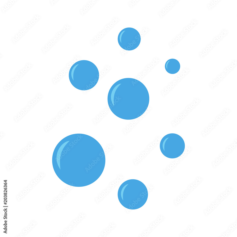 Blue water bubbles. Underwater. Bubbles in water. Vector illustration Blue water bubbles. Underwater. Bubbles in water. Vector illustration