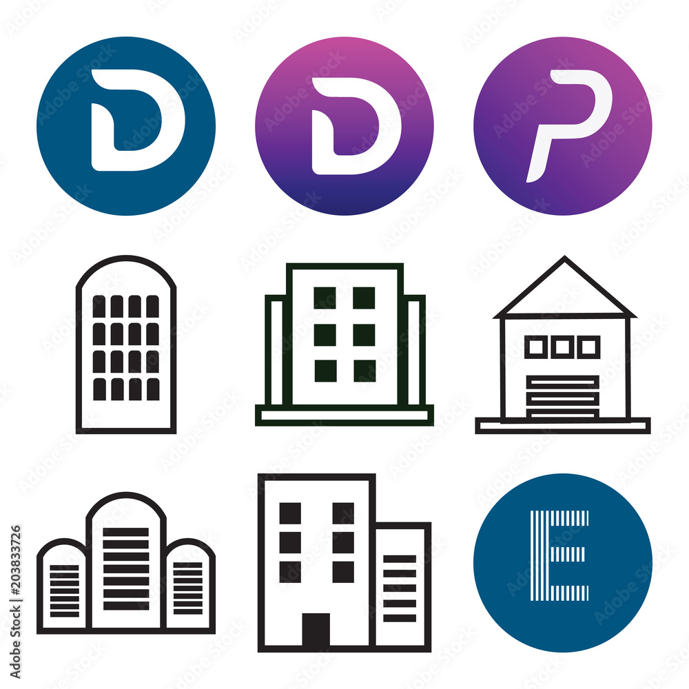 Set Of 9 simple editable icons such as E, Apartment, Apartment Set Of 9 simple editable icons such as E, Apartment, Apartment