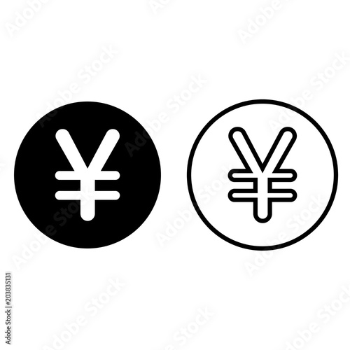 Japanese yen currency symbol icon