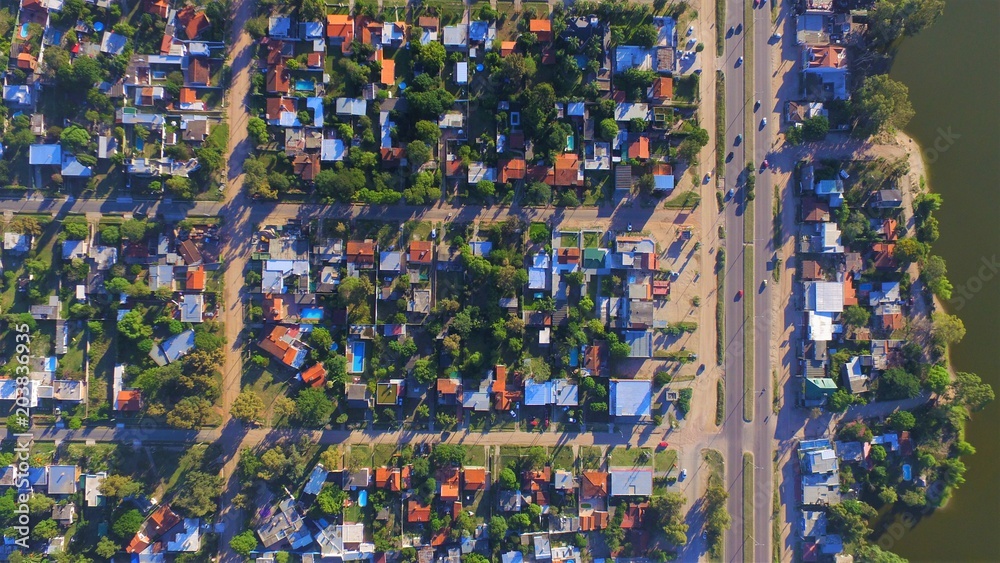 Vista aérea de casas Vista aérea de casas