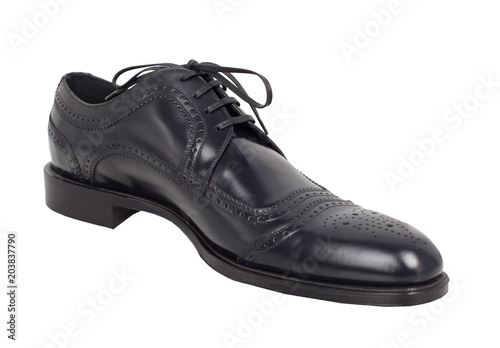 Dark men's classic shoes - isolated.
