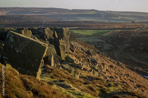 Curbar Edge Rock Face