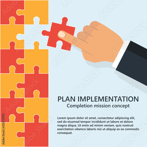Buiness Plan implementation. Vector