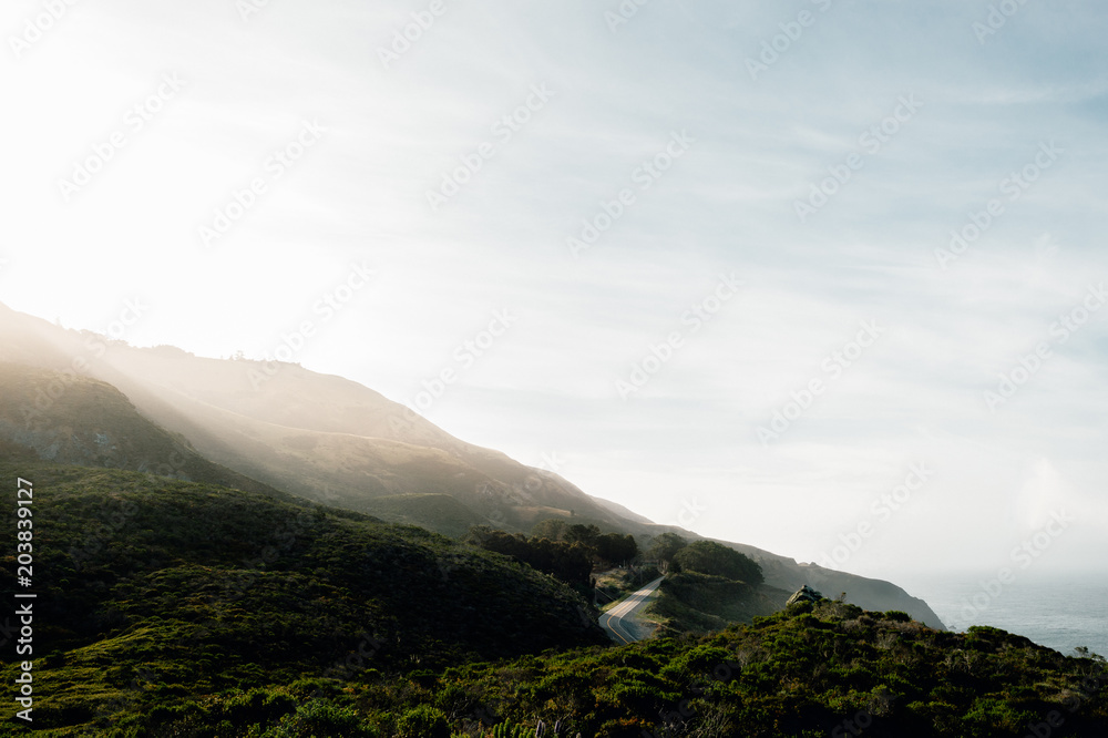 Fototapeta premium Big Sur Coastline Morning Fog