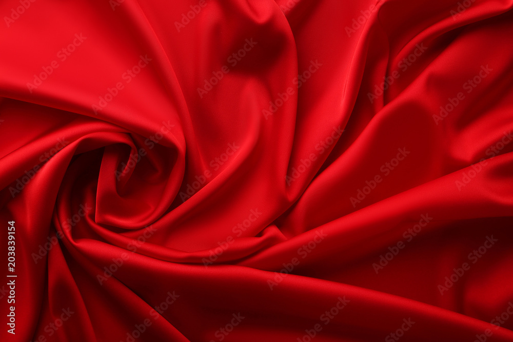 Background of red satin fabric Background of red satin fabric
