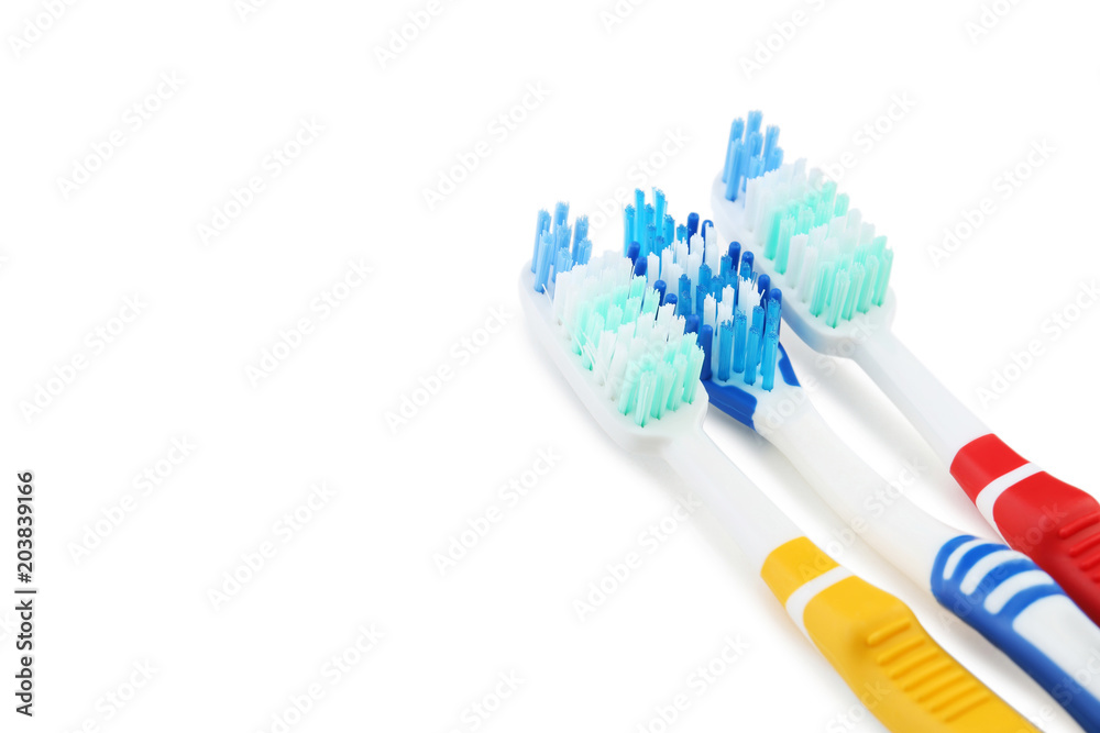 Toothbrushes isolated on white background Toothbrushes isolated on white background