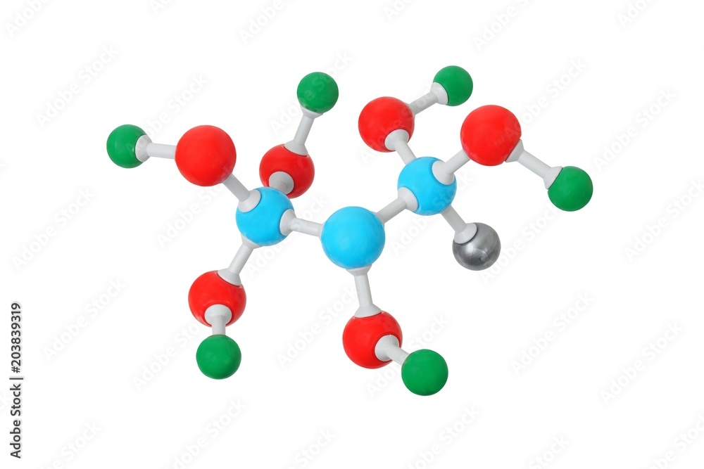 Molecule on white