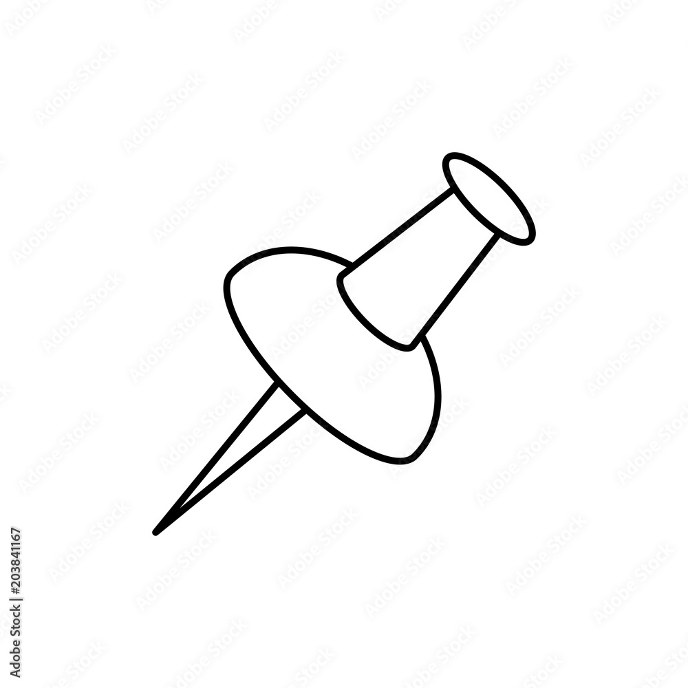 attachment pin line vector black icon line vector black icon attachment pin line vector black icon line vector black icon