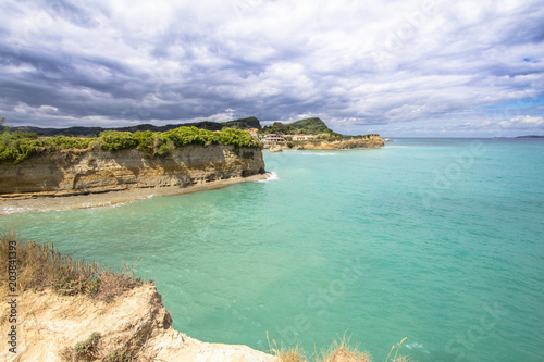 Sidari coastline on Corfu, Greece