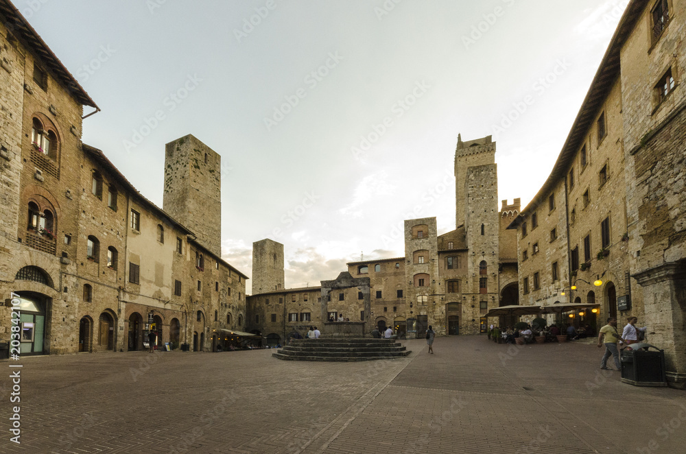 Old square in San Gimignano